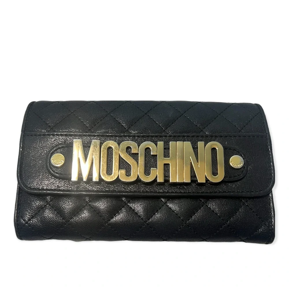 MOSCHINO Women’s Black Compact Wallet